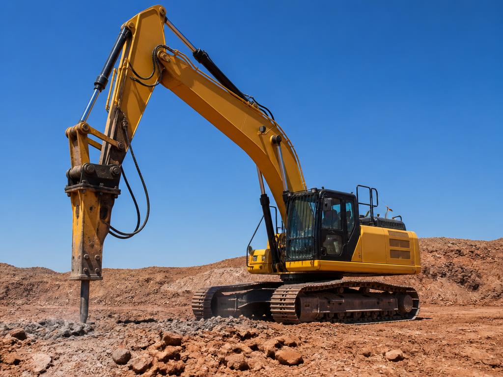 20 Ton Excavator with Pecker available for hire in Cape Town