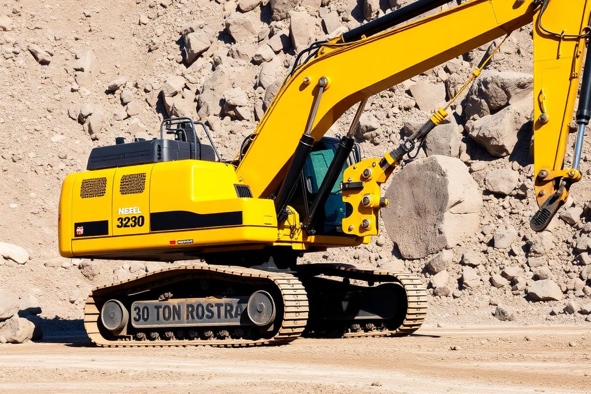 30 Ton Excavator with Pecker available for hire in Mbombela