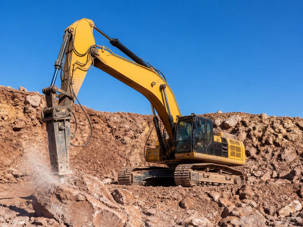 30 Ton Excavator with Pecker available for hire in Johannesburg